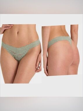 Lace Thong Panty in Sage Green - Women Intimates XS 3-pack everyday basic undies